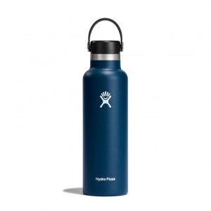 Hydro Flask 21 oz Standard Mouth Bottles Indigo | FGTJVQ-805