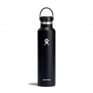 Hydro Flask 24 oz Standard Mouth Bottles Svarta | MWQUBC-786