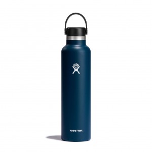 Hydro Flask 24 oz Standard Mouth Bottles Indigo | SVCLWU-602