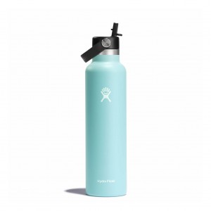 Hydro Flask 24 oz Standard Mouth with Flex Straw Cap Bottles Dew | ZSYPKX-329