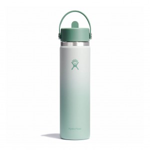 Hydro Flask 24 oz Wide Mouth with Flex Straw Cap Bottles Matcha Ombre | CREPFH-967