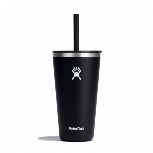 Hydro Flask 28 oz All Around Tumbler with Straw Lid Cups & Tumblers Svarta | CIMTGQ-396