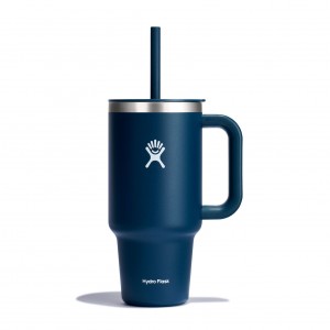 Hydro Flask 32 oz All Around Travel Tumbler Travel Tumbler Indigo | EDNMVI-513