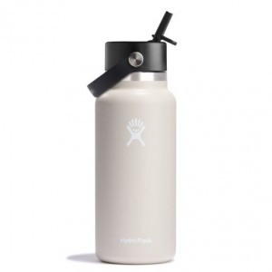 Hydro Flask 32 oz Wide Mouth with Flex Straw Cap Bottles Oat | HJFYBD-247