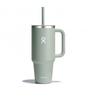 Hydro Flask 40 oz All Around Travel Tumbler Travel Tumbler Agave | IHFJNG-573