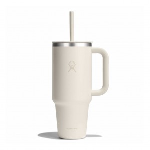 Hydro Flask 40 oz All Around Travel Tumbler Travel Tumbler Ivory | FYXZDI-490