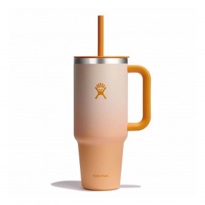 Hydro Flask 40 oz All Around Travel Tumbler Travel Tumbler Ginger Ombre | VLBSWQ-570