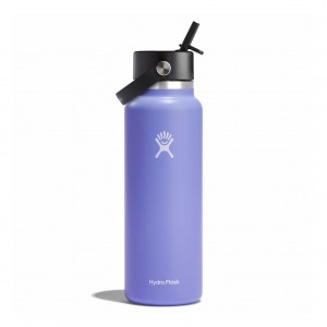 Hydro Flask 40 oz Wide Mouth with Flex Straw Cap Bottles Lupine | MJIEKU-852