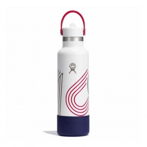 Hydro Flask USA 21 oz Standard Mouth with Flex Straw Cap Bottles | WPNXHM-564