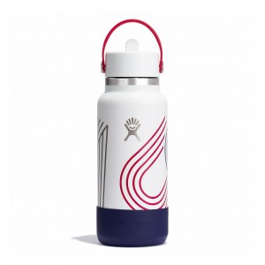 Hydro Flask USA 32 oz Wide Mouth with Flex Straw Cap Bottles | AFXWUP-731