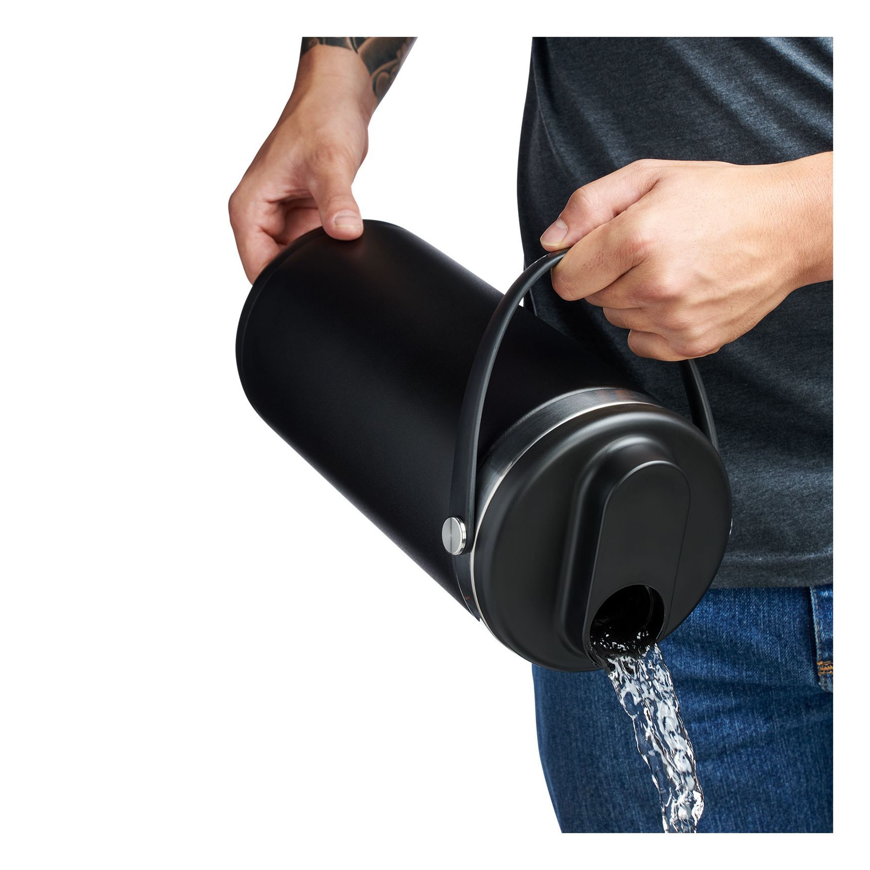 Hydro Flask 128 oz Oasis Bottles Svarta | NHBRQY-640