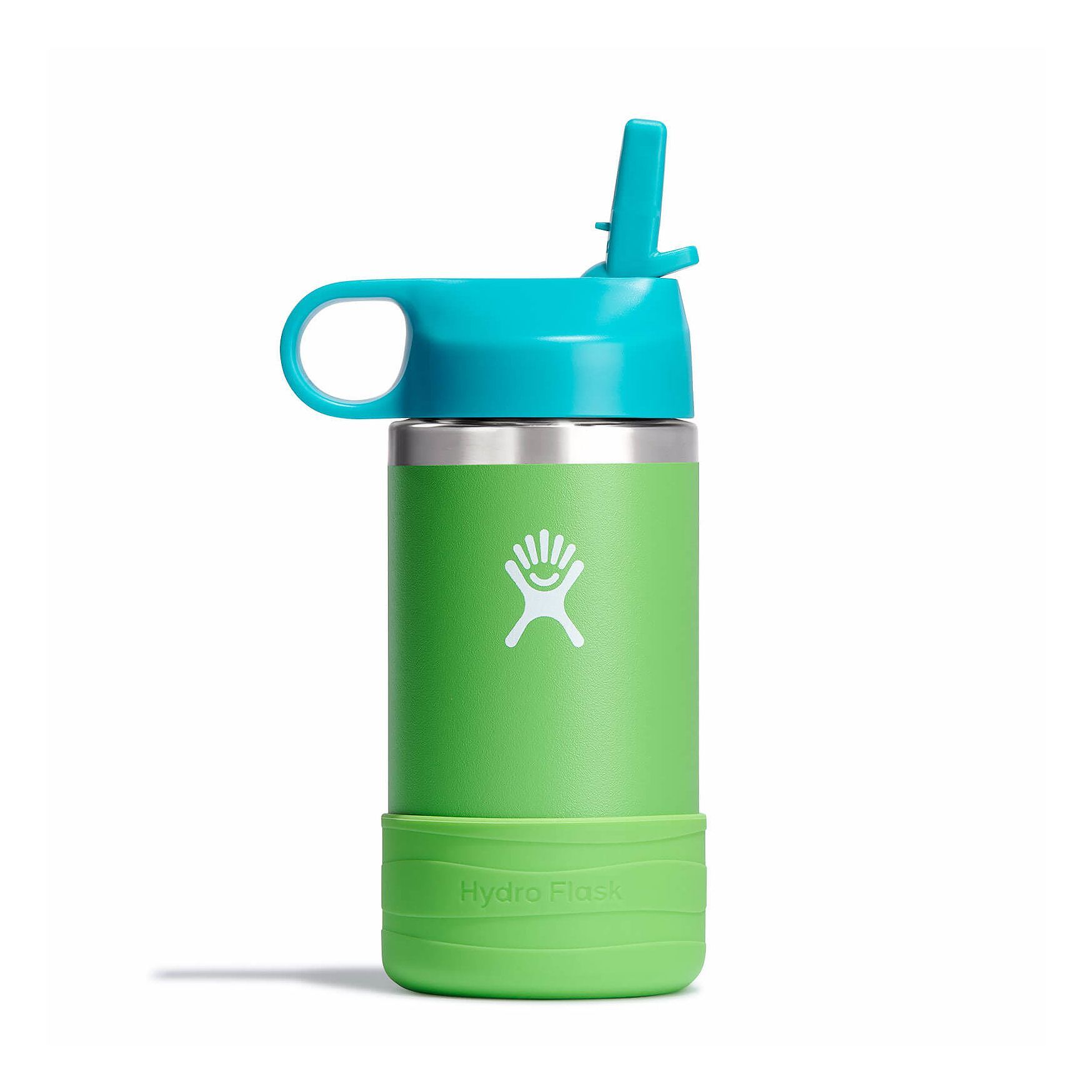 Hydro Flask 12 oz Kids Wide Mouth w/ Straw Cap Bottles Grass | EGVKUP-804