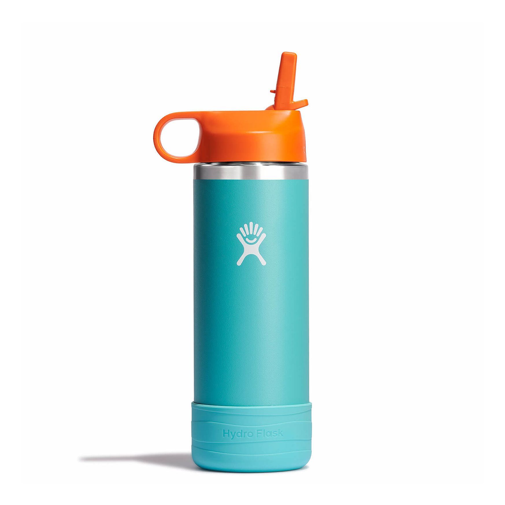 Hydro Flask 18 oz Kids Wide Mouth w/ Straw Cap Bottles Seaspray | FNKGAW-015