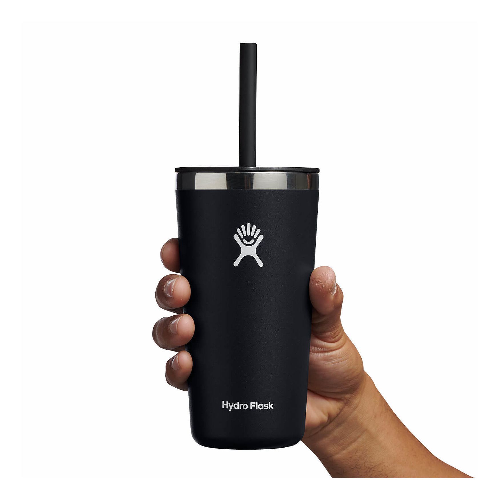 Hydro Flask 20 oz All Around Tumbler with Straw Lid Cups & Tumblers Svarta | EYZIFS-153