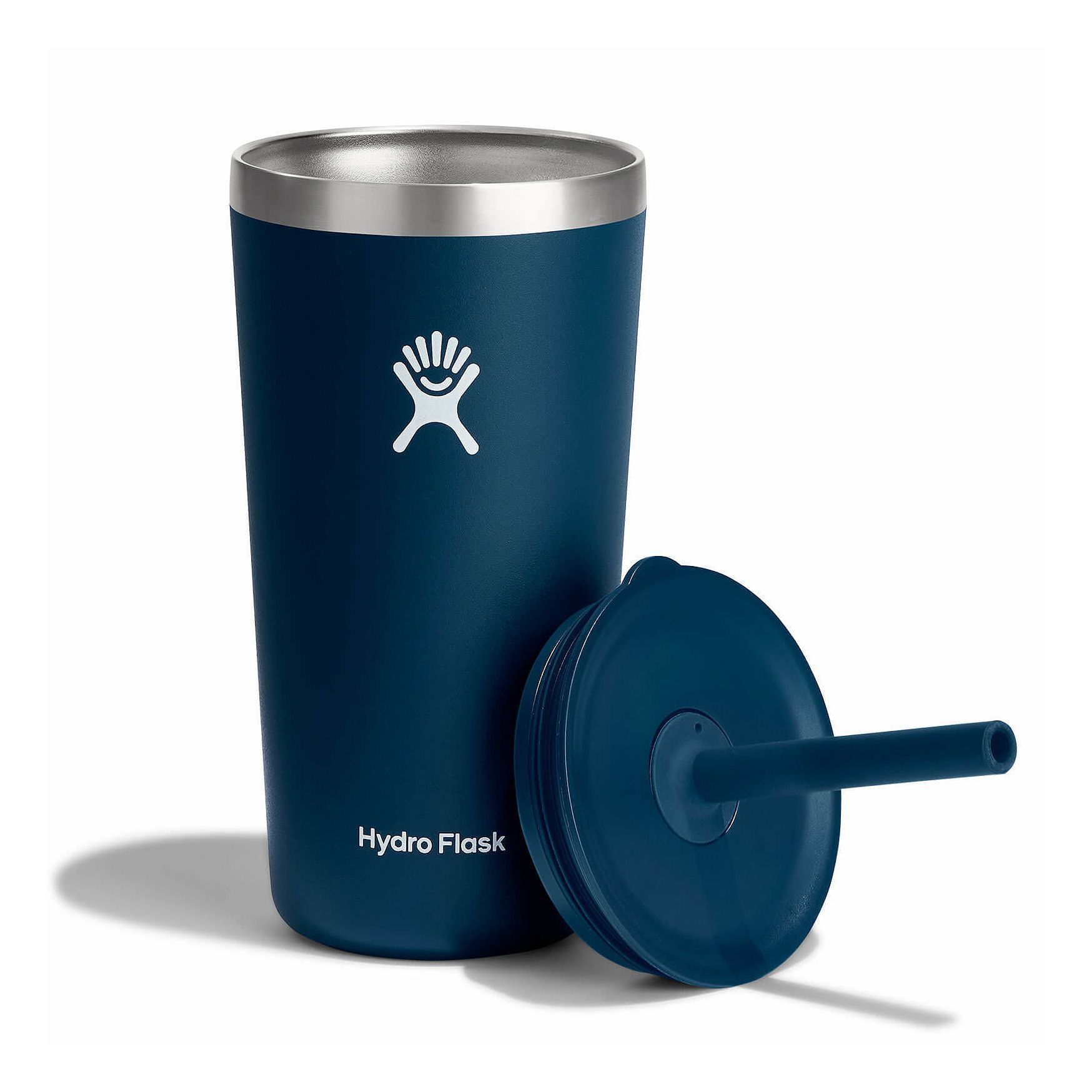 Hydro Flask 20 oz All Around Tumbler with Straw Lid Cups & Tumblers Indigo | OVQJFY-384