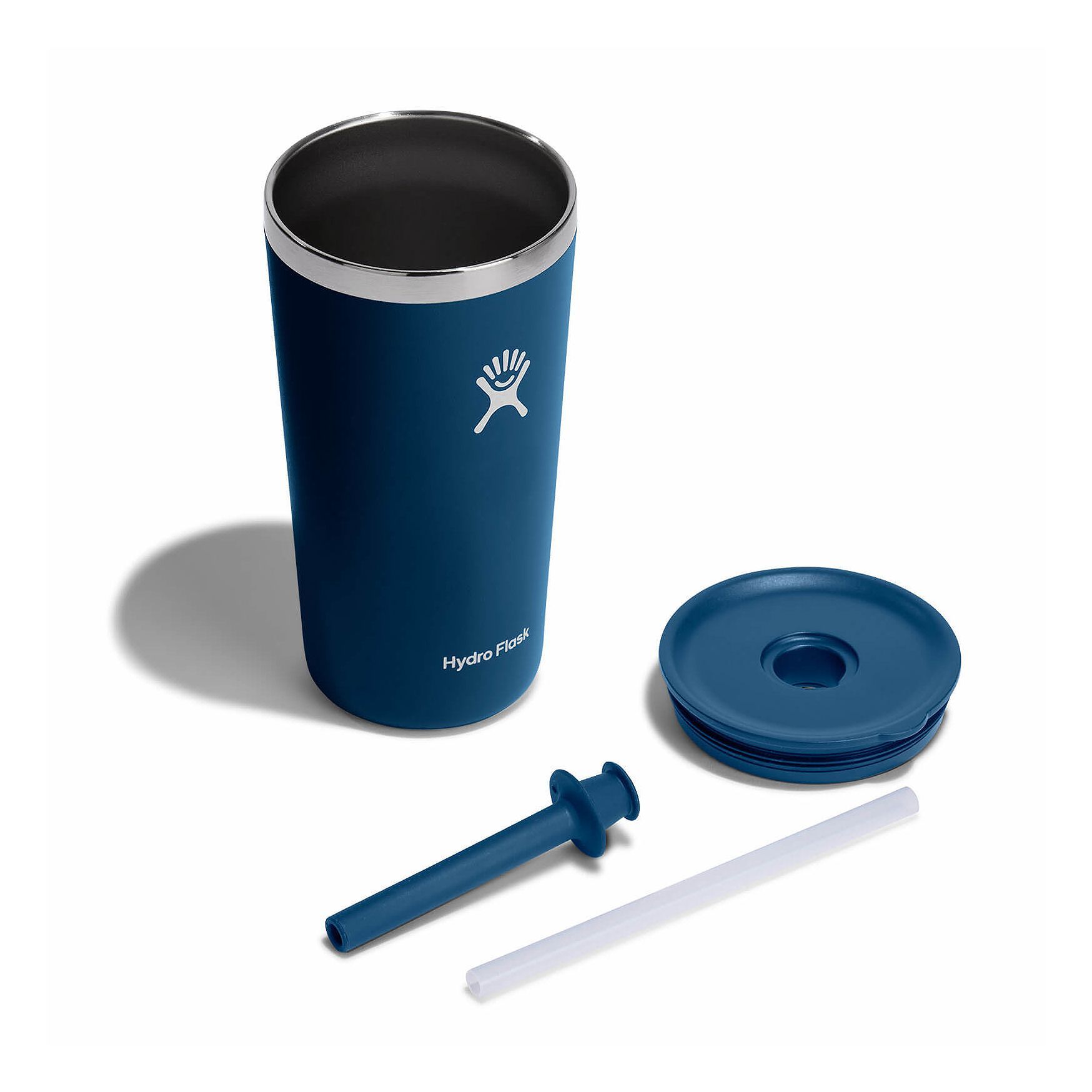 Hydro Flask 20 oz All Around Tumbler with Straw Lid Cups & Tumblers Indigo | OVQJFY-384