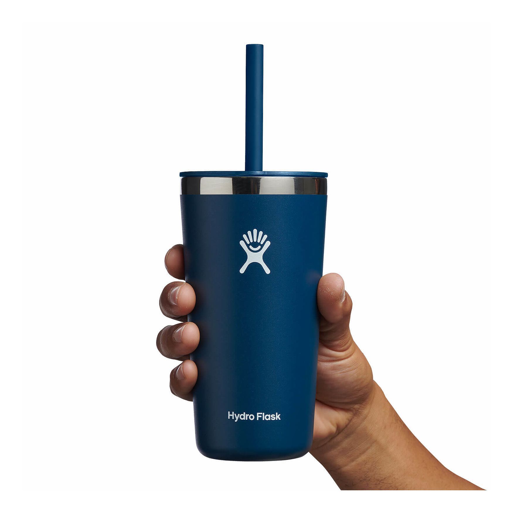 Hydro Flask 20 oz All Around Tumbler with Straw Lid Cups & Tumblers Indigo | OVQJFY-384