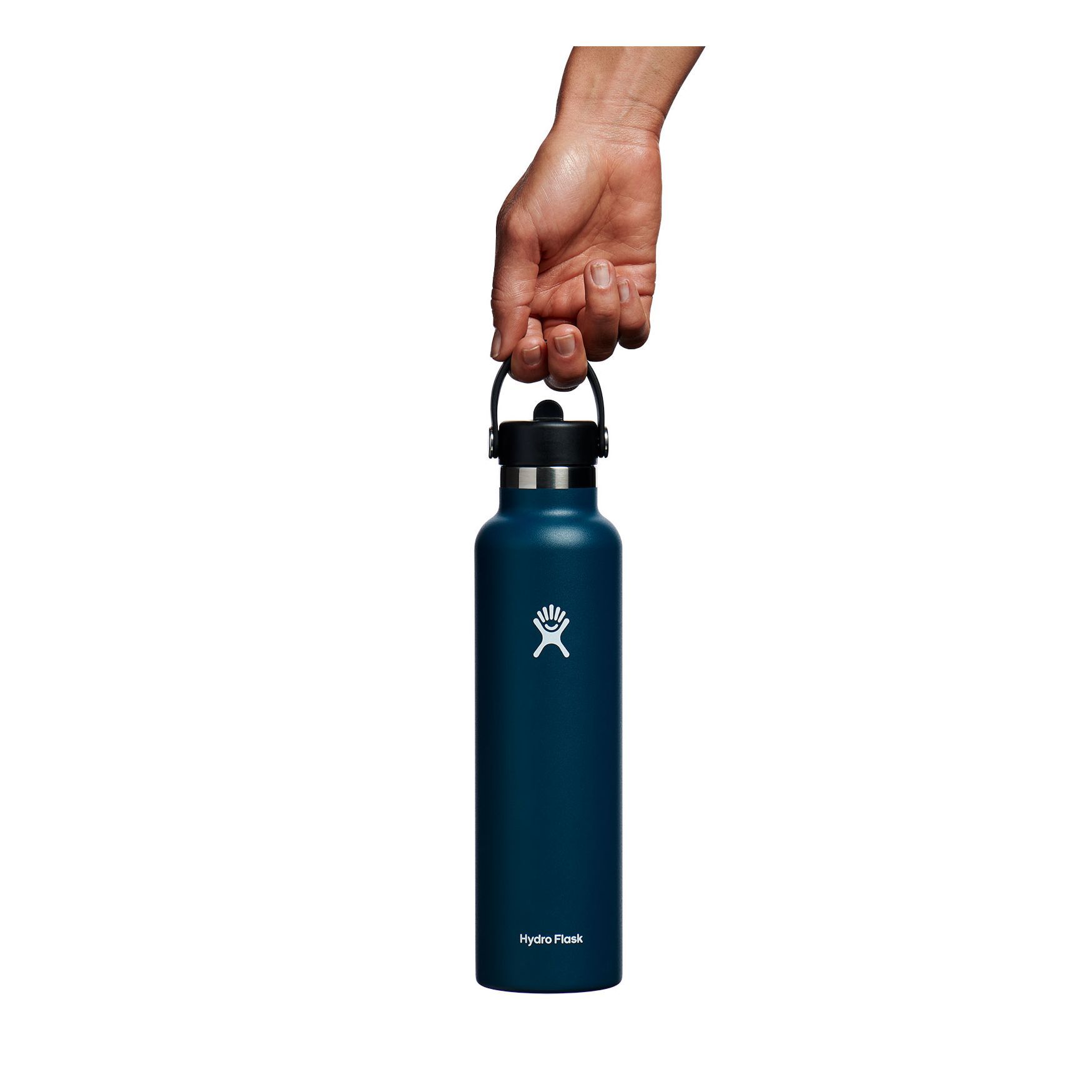Hydro Flask 24 oz Standard Mouth with Flex Straw Cap Bottles Indigo | XGYIJM-324