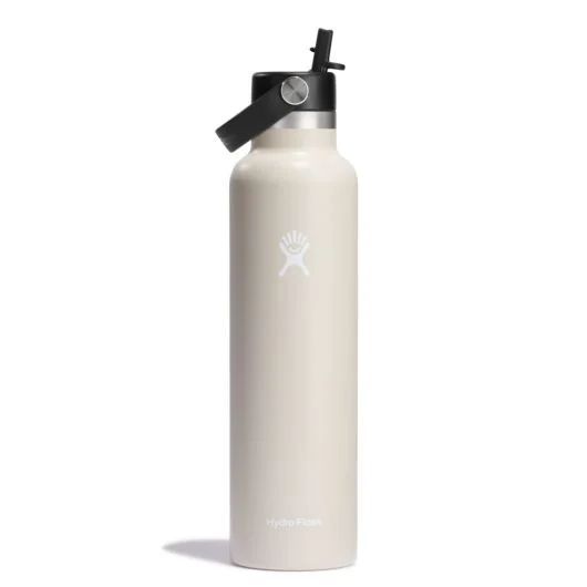 Hydro Flask 24 oz Standard Mouth with Flex Straw Cap Bottles Oat | QVPIXM-740