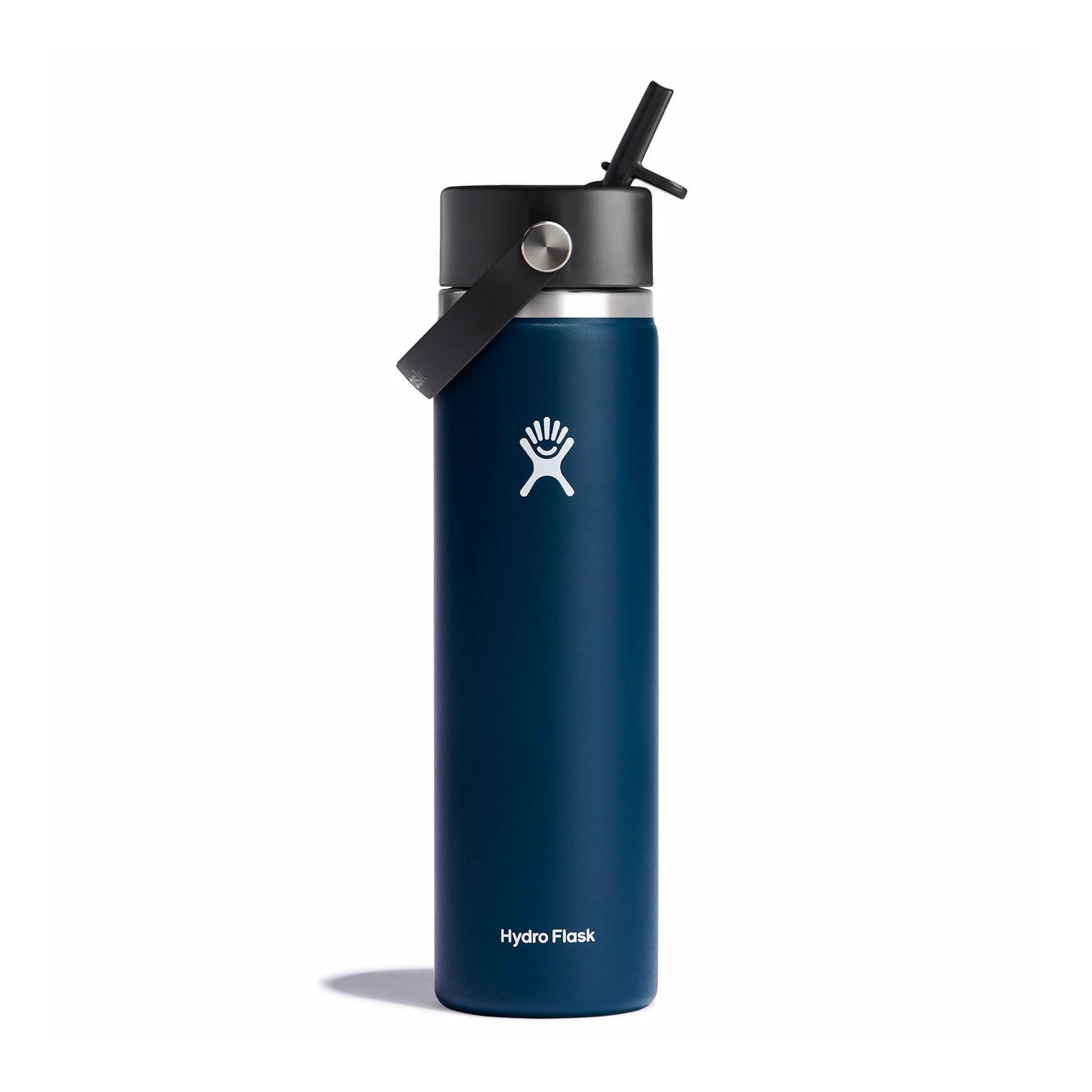 Hydro Flask 24 oz Wide Mouth with Flex Straw Cap Bottles Indigo | VUFRYS-725