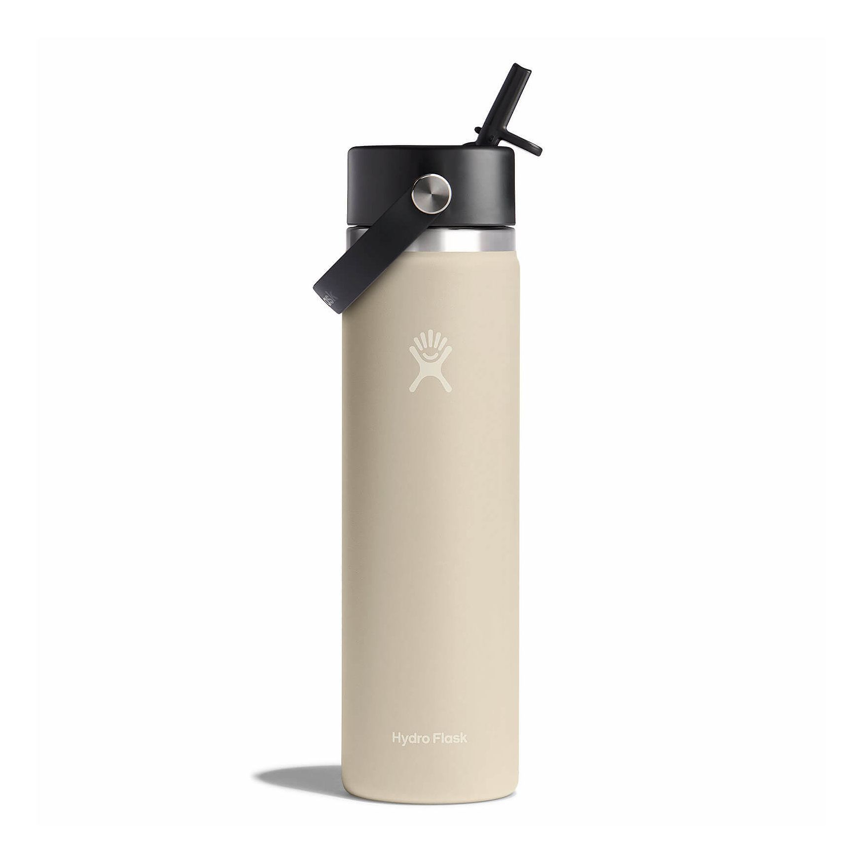 Hydro Flask 24 oz Wide Mouth with Flex Straw Cap Bottles Oat | VTAKXU-542