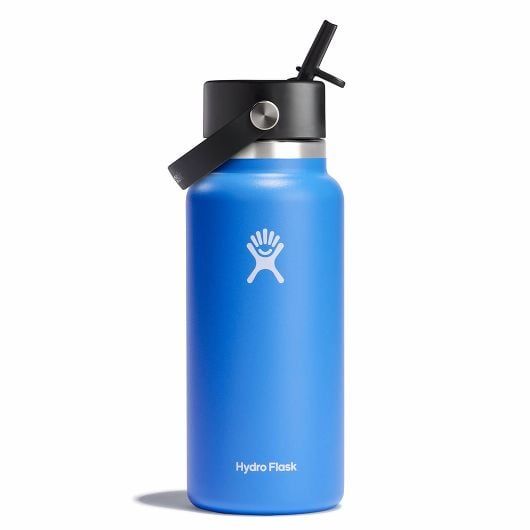 Hydro Flask 32 oz Wide Mouth with Flex Straw Cap Bottles Cascade | OQGHSP-127