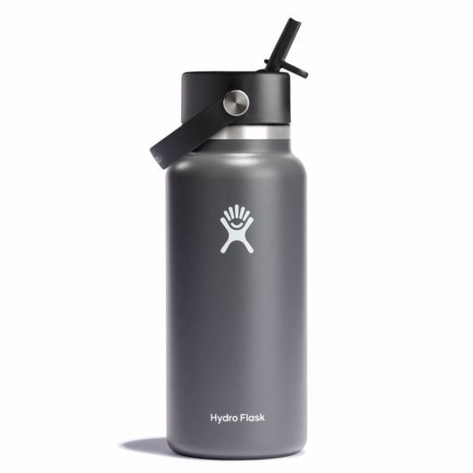 Hydro Flask 32 oz Wide Mouth with Flex Straw Cap Bottles Stone | DVLABG-854