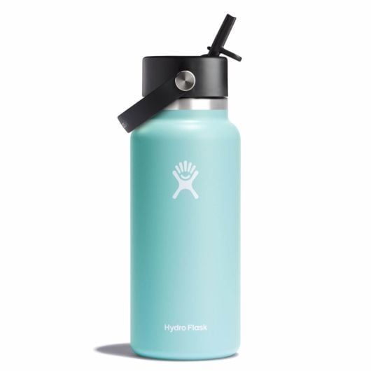 Hydro Flask 32 oz Wide Mouth with Flex Straw Cap Bottles Dew | TVPAIY-921
