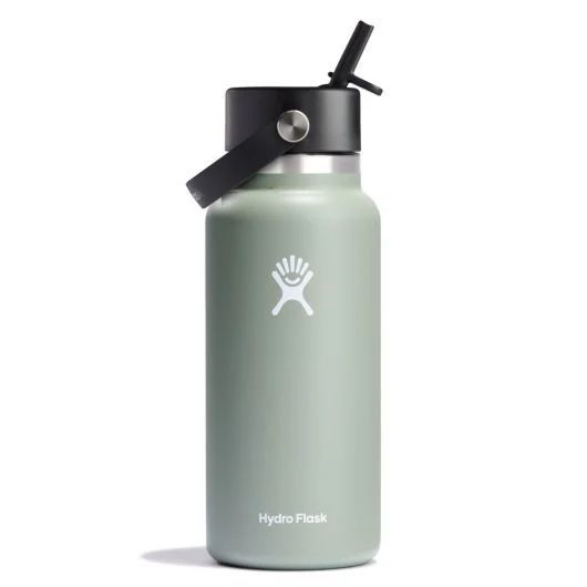 Hydro Flask 32 oz Wide Mouth with Flex Straw Cap Bottles Agave | RLWYTB-029