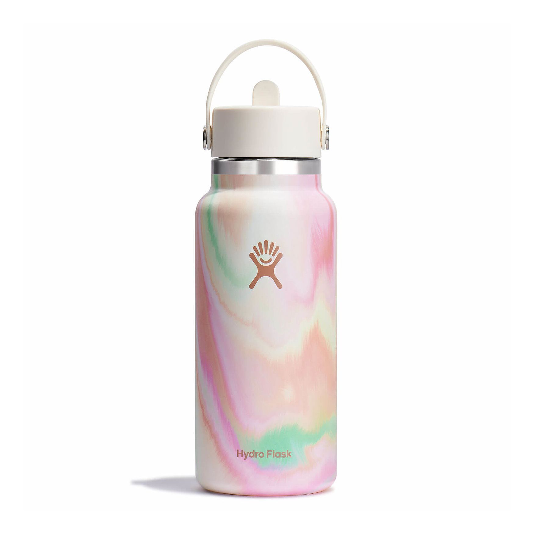 Hydro Flask 32 oz Wide Mouth with Flex Straw Cap Bottles Sugar Crush | TQSCEY-325