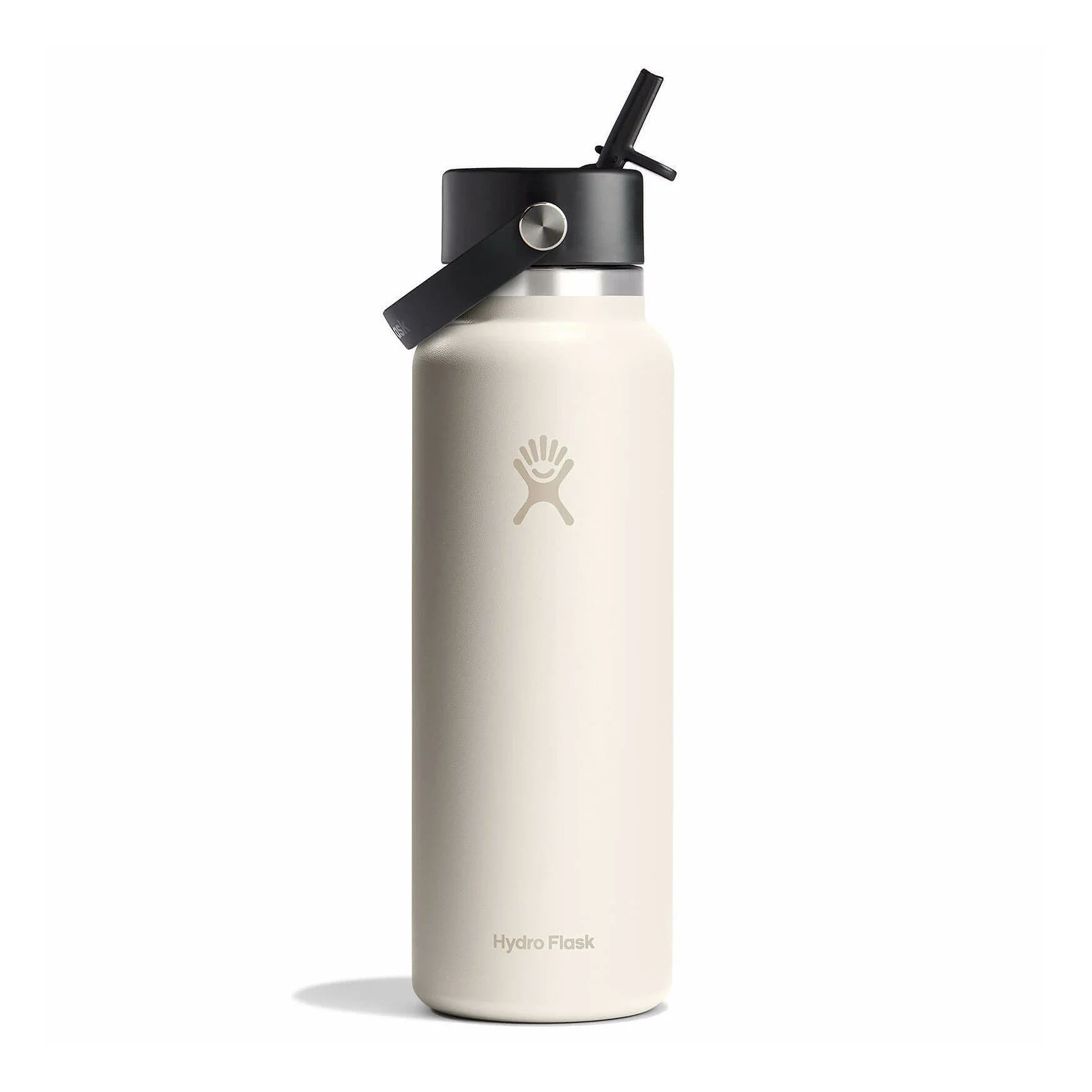 Hydro Flask 40 oz Wide Mouth with Flex Straw Cap Bottles Ivory | OTWINU-845